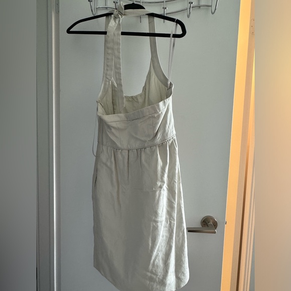 Light grey J Crew cotton halter dress - Picture 2 of 3